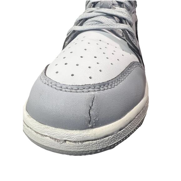 Air Jordan 1 Mid Wolf Grey / Midnight Navy, DQ8423-104 Sz: US Youth 5Y or W6.5 - Picture 6 of 6